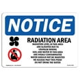 thumbnail image 1 of SignMission OS-NS-A-1824-L-17955 18 x 24 in. OSHA Notice Sign - Radiation Area Radiation Levels, 1 of 6
