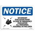 thumbnail image 1 of SignMission OS-NS-A-1824-L-18264 18 x 24 in. OSHA Notice Sign - Secondary Evacuation Point, 1 of 6