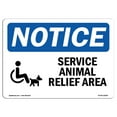 thumbnail image 1 of SignMission OS-NS-A-1824-L-18289 18 x 24 in. OSHA Notice Sign - Service Animal Relief Area, 1 of 6