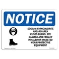 thumbnail image 1 of SignMission OS-NS-A-1824-L-18356 18 x 24 in. OSHA Notice Sign - Sodium Hypochlorite Hazard Area, 1 of 6