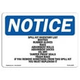 thumbnail image 1 of SignMission OS-NS-A-1824-L-18388 18 x 24 in. OSHA Notice Sign - Spill Kit Inventory List Booties Rubber, 1 of 6