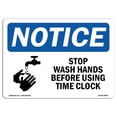 thumbnail image 1 of SignMission OS-NS-A-1824-L-18489 18 x 24 in. OSHA Notice Sign - Stop Wash Hands Before Using, 1 of 6