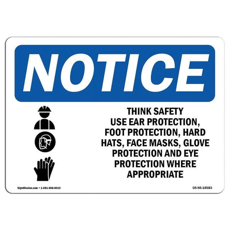 SignMission OS-NS-A-1824-L-18583 18 x 24 in. OSHA Notice Sign 