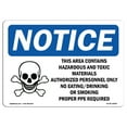 thumbnail image 1 of OSHA Notice Sign - This Area Contains Hazardous |  Aluminum Sign | Protect Your Business, Construction Site, Warehouse & Shop Area |  Made in the USA, 1 of 6