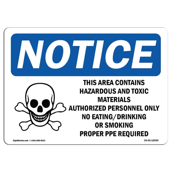 OSHA Notice Sign - This Area Contains Hazardous | Aluminum Sign | Protect Your Business, Construction Site, Warehouse & Shop Area | Made in the USA