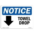 thumbnail image 1 of SignMission OS-NS-A-1824-L-18705 18 x 24 in. OSHA Notice Sign - Towel Drop Down Arrow, 1 of 6