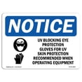 thumbnail image 1 of SignMission OS-NS-A-1824-L-18850 18 x 24 in. OSHA Notice Sign - UV Blocking Eye Protection & Gloves, 1 of 6