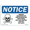 thumbnail image 1 of SignMission OS-NS-A-1824-L-18904 18 x 24 in. OSHA Notice Sign - Warning Abandoned & Inactive, 1 of 6