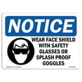 thumbnail image 1 of SignMission OS-NS-A-1824-L-19003 18 x 24 in. OSHA Notice Sign - Wear Face Shield with Safety, 1 of 6