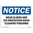 thumbnail image 1 of SignMission OS-NS-A-1824-L-19006 18 x 24 in. OSHA Notice Sign - Wear Gloves & Eye Protection When Cleaning, 1 of 6