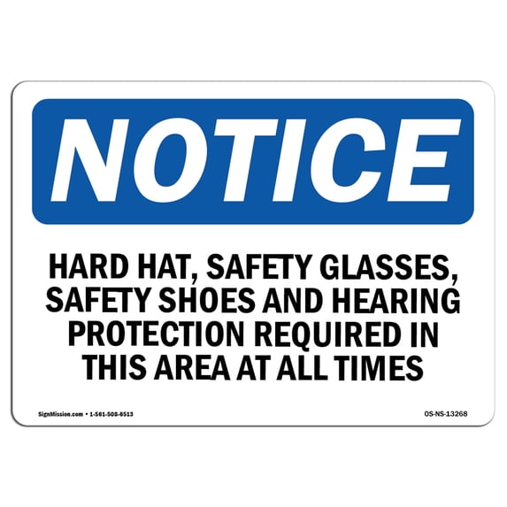 SignMission OS-NS-A-1824-V-10065 18 x 24 in. OSHA Notice Sign - Aed Located Inside