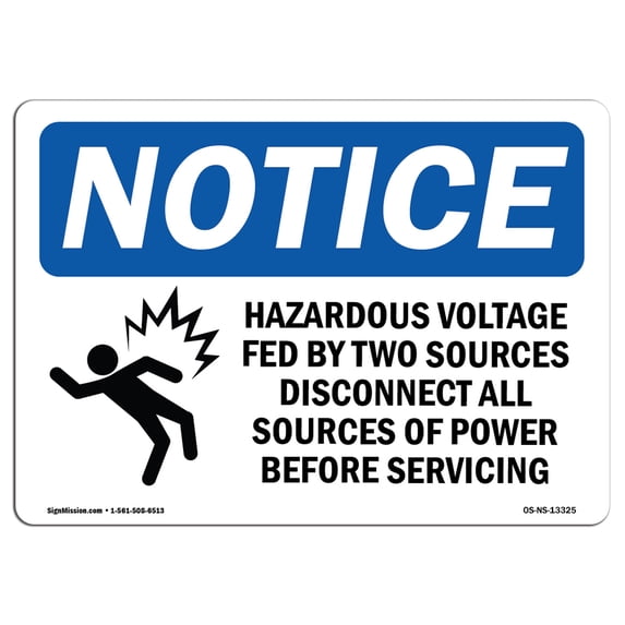 SignMission OS-NS-A-1824-V-10111 18 x 24 in. OSHA Notice Sign - All Employees & Visitors