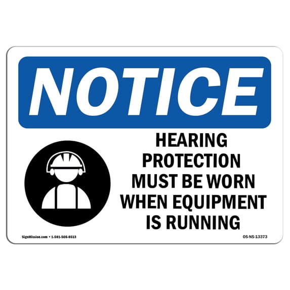 SignMission OS-NS-A-1824-V-10162 18 x 24 in. OSHA Notice Sign - Any Height Work Over