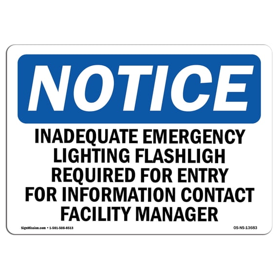 SignMission OS-NS-A-1824-V-10455 18 x 24 in. OSHA Notice Sign - Caution Automatic