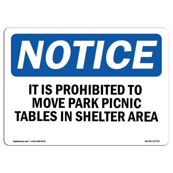 SignMission OS-NS-A-1824-V-10507 18 x 24 in. OSHA Notice Sign - Caution Step Down Inside