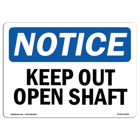 SignMission OS-NS-A-1824-V-10622 18 x 24 in. OSHA Notice Sign - Clean Room Suit Required