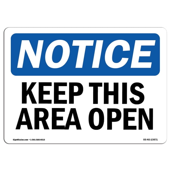 SignMission OS-NS-A-1824-V-10636 18 x 24 in. OSHA Notice Sign - Clean Up Your Mess