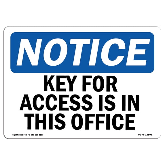 SignMission OS-NS-A-1824-V-10655 18 x 24 in. OSHA Notice Sign - Cleaning Supplies