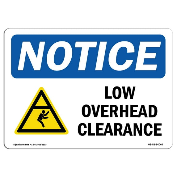 SignMission OS-NS-A-1824-V-10823 18 x 24 in. OSHA Notice Sign - Contractor, Material