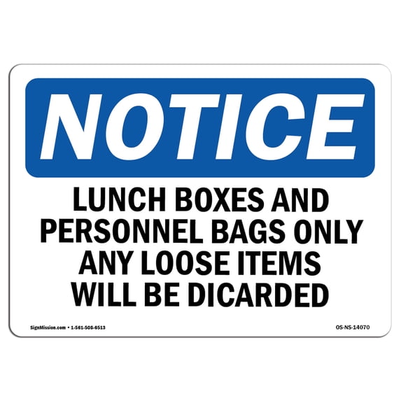 SignMission OS-NS-A-1824-V-10824 18 x 24 in. OSHA Notice Sign - Contractor, Material