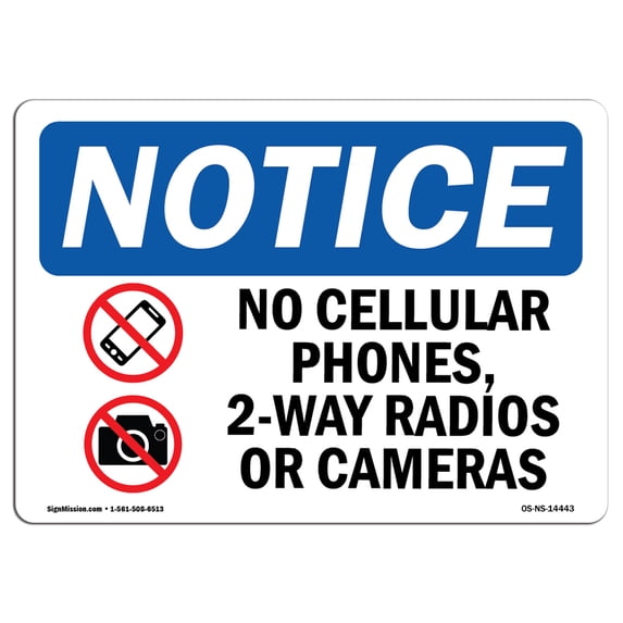 SignMission OS-NS-A-1824-V-11160 18 x 24 in. OSHA Notice Sign - Do Not Enter Area Unless