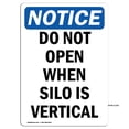 thumbnail image 1 of SignMission OS-NS-A-1824-V-11320 18 x 24 in. OSHA Notice Sign - Do Not Open When Silo is Vertical, 1 of 6