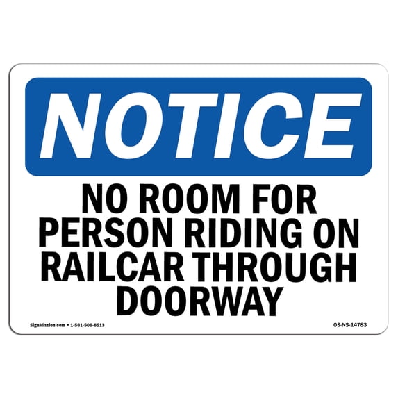 SignMission OS-NS-A-1824-V-11465 18 x 24 in. OSHA Notice Sign - Dont Slip When Carrying Your