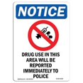 thumbnail image 1 of SignMission OS-NS-A-1824-V-11569 18 x 24 in. OSHA Notice Sign - Drug Use in This Area, 1 of 6