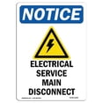thumbnail image 1 of SignMission OS-NS-A-1824-V-11695 18 x 24 in. OSHA Notice Sign - Electrical Service, 1 of 6