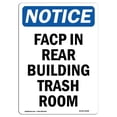 thumbnail image 1 of SignMission OS-NS-A-1824-V-12408 18 x 24 in. OSHA Notice Sign - Facp in Rear Building Trash Room, 1 of 6