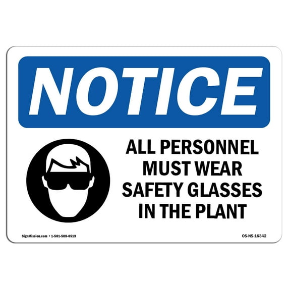 SignMission OS-NS-A-1824-V-12863 18 x 24 in. OSHA Notice Sign - for Security Reasons