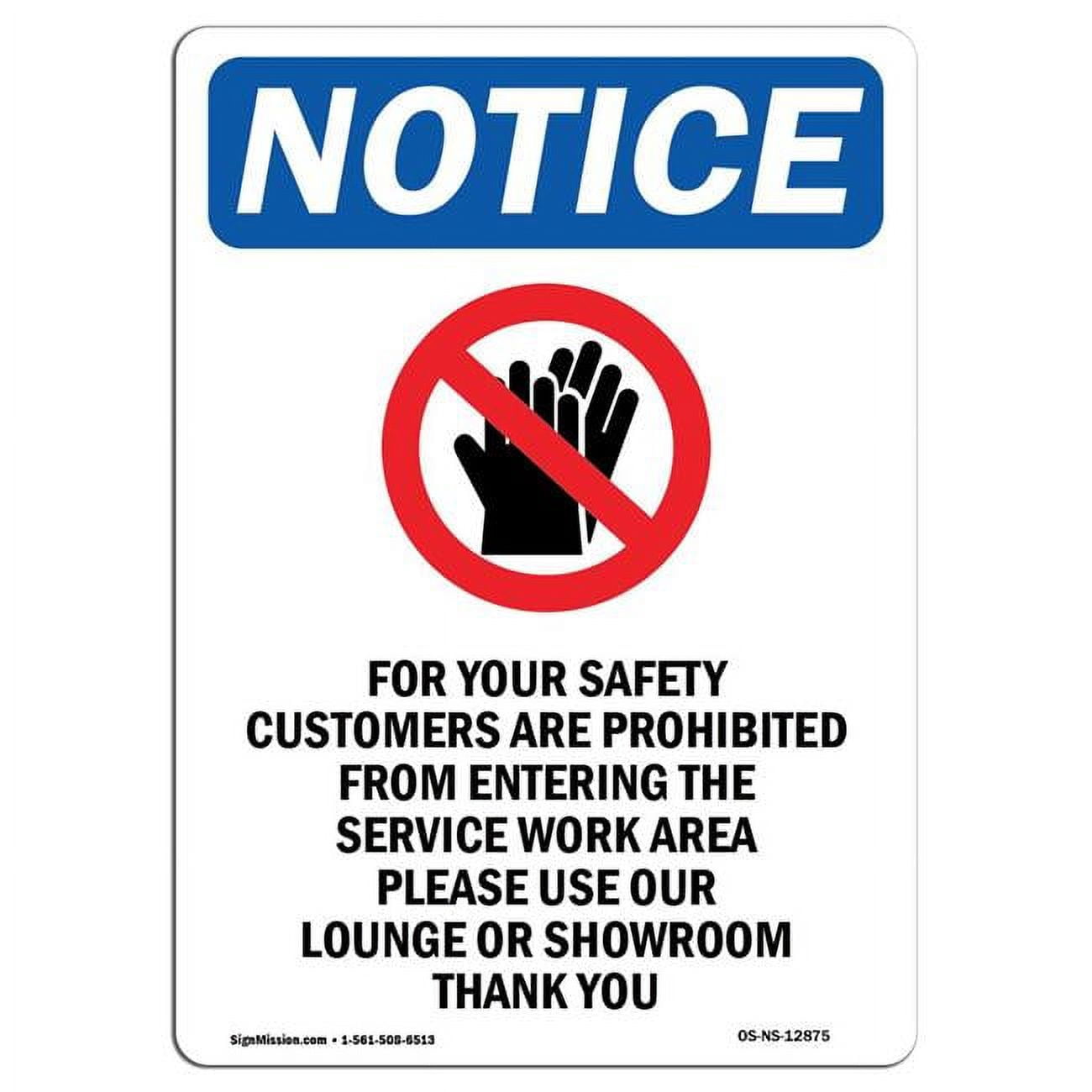 SignMission OS-NS-A-1824-V-12875 18 x 24 in. OSHA Notice Sign - for ...