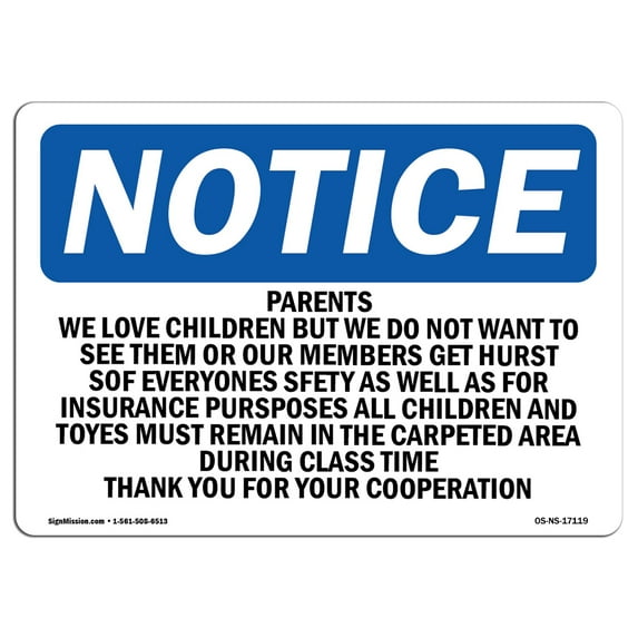 SignMission OS-NS-A-1824-V-13534 18 x 24 in. OSHA Notice Sign - Hot Zone Authorized Personnel