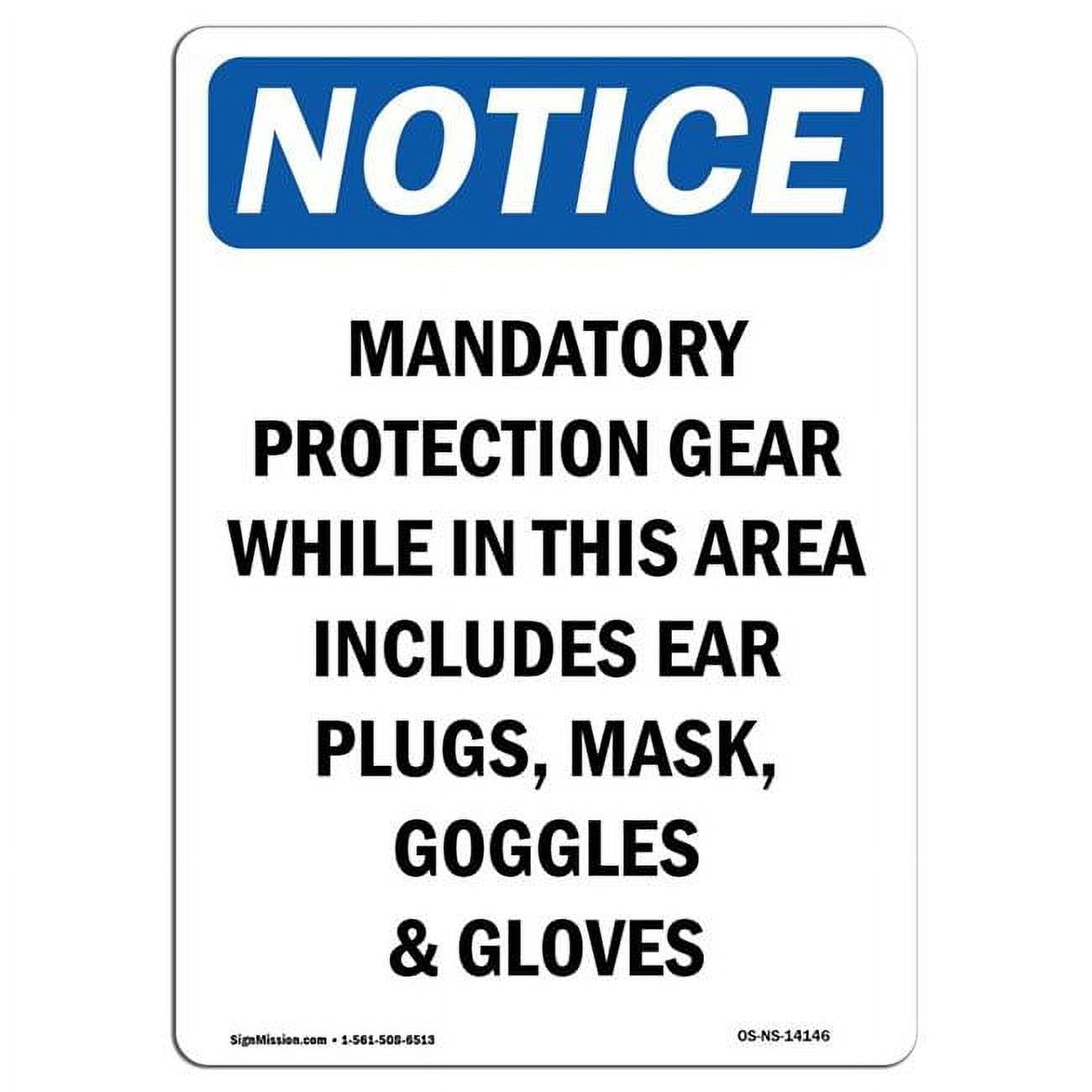 SignMission OS-NS-A-1824-V-14146 18 x 24 in. OSHA Notice Sign ...