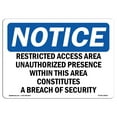 thumbnail image 1 of SignMission OS-NS-A-1824-V-14759 18 x 24 in. OSHA Notice Sign - No PPE Past This Point, 1 of 6