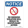 thumbnail image 1 of SignMission OS-NS-A-1824-V-14810 18 x 24 in. OSHA Notice Sign - No Smoking Violation, 1 of 6