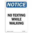 thumbnail image 1 of SignMission OS-NS-A-1824-V-14896 18 x 24 in. OSHA Notice Sign - No Texting While Walking, 1 of 6