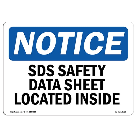 SignMission OS-NS-A-1824-V-15153 18 x 24 in. OSHA Notice Sign - Not An Entrance Use Front Door