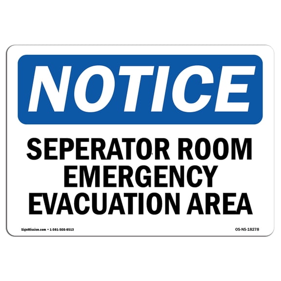 SignMission OS-NS-A-1824-V-15193 18 x 24 in. OSHA Notice Sign - One-Way Automatic Door