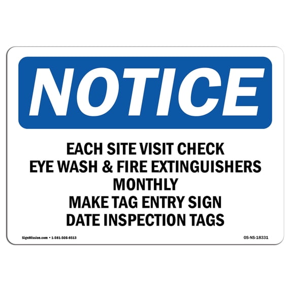SignMission OS-NS-A-1824-V-15448 18 x 24 in. OSHA Notice Sign - Notice Do Not Enter When Lights Are Flashing