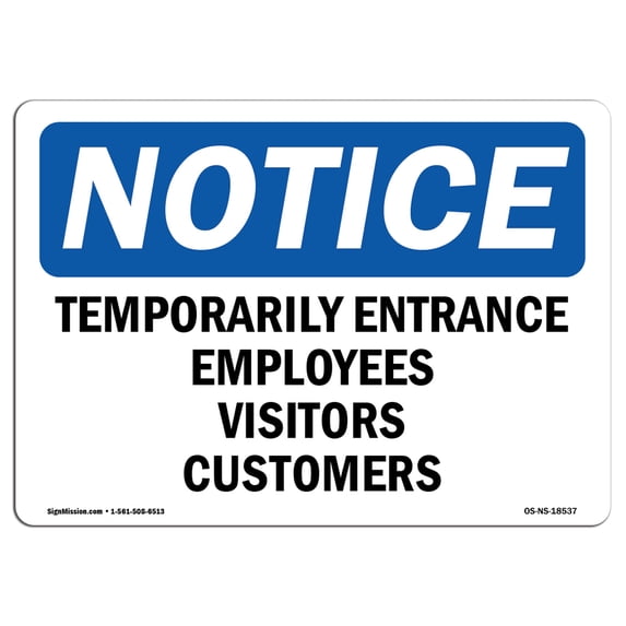 SignMission OS-NS-A-1824-V-16926 18 x 24 in. OSHA Notice Sign - Off Limits by Order of the Commander
