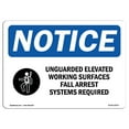 thumbnail image 1 of OSHA Notice Sign - Unguarded Elevated Working Surfaces |  Aluminum Sign | Protect Your Business, Construction Site, Warehouse & Shop Area |  Made in the USA, 1 of 6