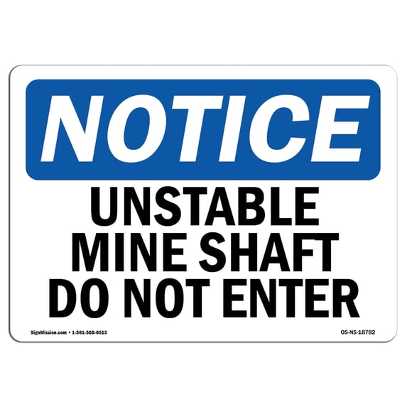 SignMission OS-NS-A-1824-V-17450 18 x 24 in. OSHA Notice Sign - Please Exit Right