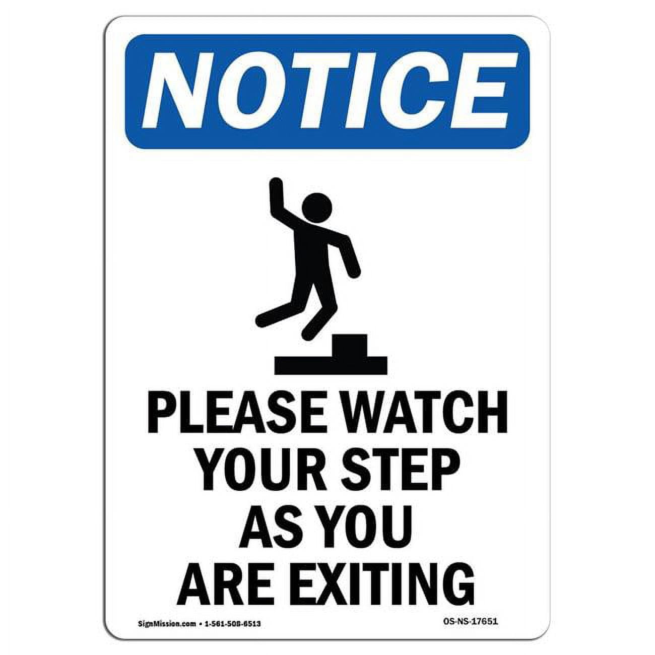 SignMission OS-NS-A-1824-V-17651 18 x 24 in. OSHA Notice Sign - Please ...