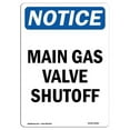thumbnail image 1 of SignMission OS-NS-A-710-V-14089 7 x 10 in. OSHA Notice Sign - Main Gas Valve Shutoff, 1 of 6