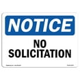 thumbnail image 1 of SignMission OS-NS-D-1014-L-16197 OSHA Notice Sign - No Solicitation, 1 of 4
