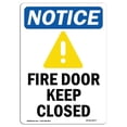 thumbnail image 1 of SignMission OS-NS-D-1014-V-12577 OSHA Notice Sign - Fire Door Keep Closed Sign with Symbol, 1 of 5