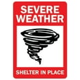thumbnail image 1 of SignMission OS-NS-D-35-25540 Covid-19 Notice Sign - Severe Weather Shelter In Place, 1 of 4