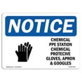 thumbnail image 1 of SignMission OS-NS-D-35-L-10563 OSHA Notice Sign - Chemical PPE Station Chemical with Symbol, 1 of 4