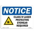 thumbnail image 1 of SignMission OS-NS-D-57-L-10604 OSHA Notice Sign - Class IV Laser Protective Eyewear with Symbol, 1 of 4